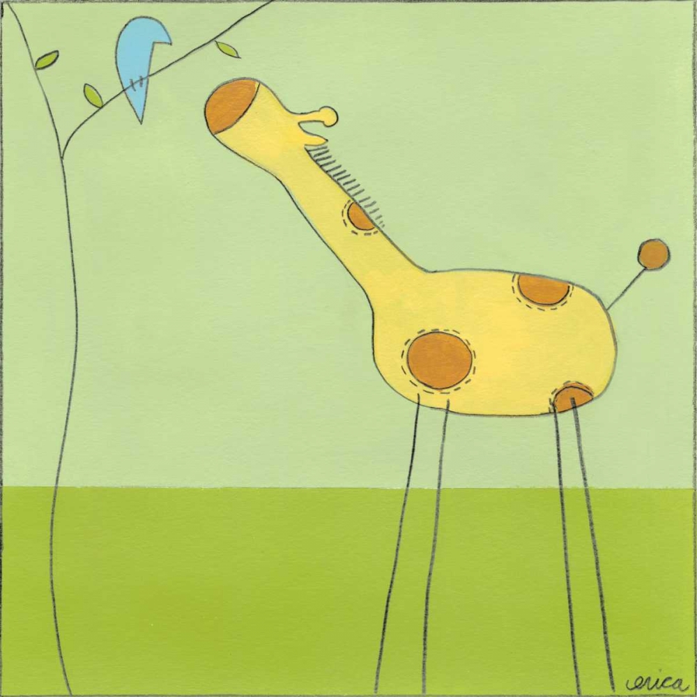 Wall Art Painting id:124783, Name: Stick-leg Giraffe II, Artist: Vess, June Erica