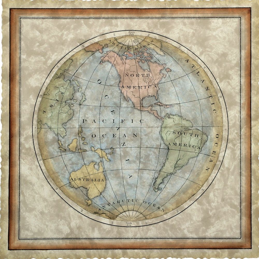 Wall art: Small Western Hemisphere, by Vision Studio