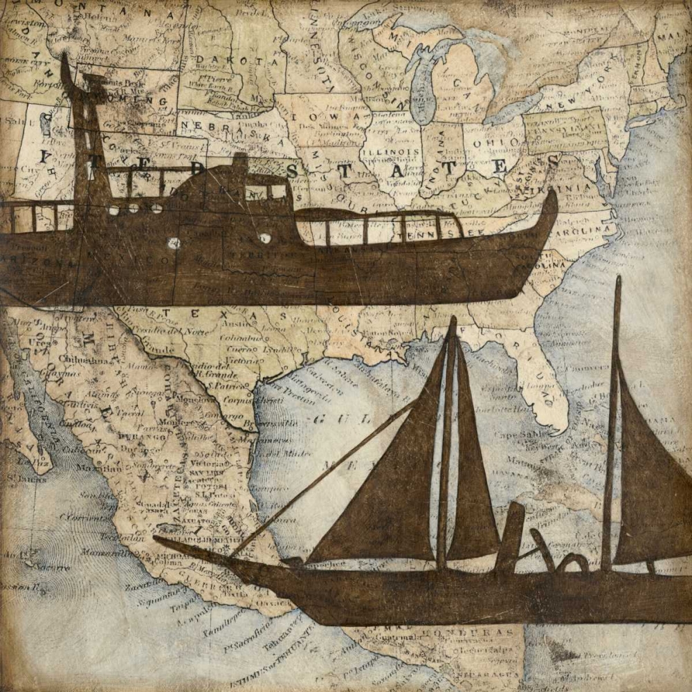 Wall art: Travel Silhouette III, by Meagher, Megan