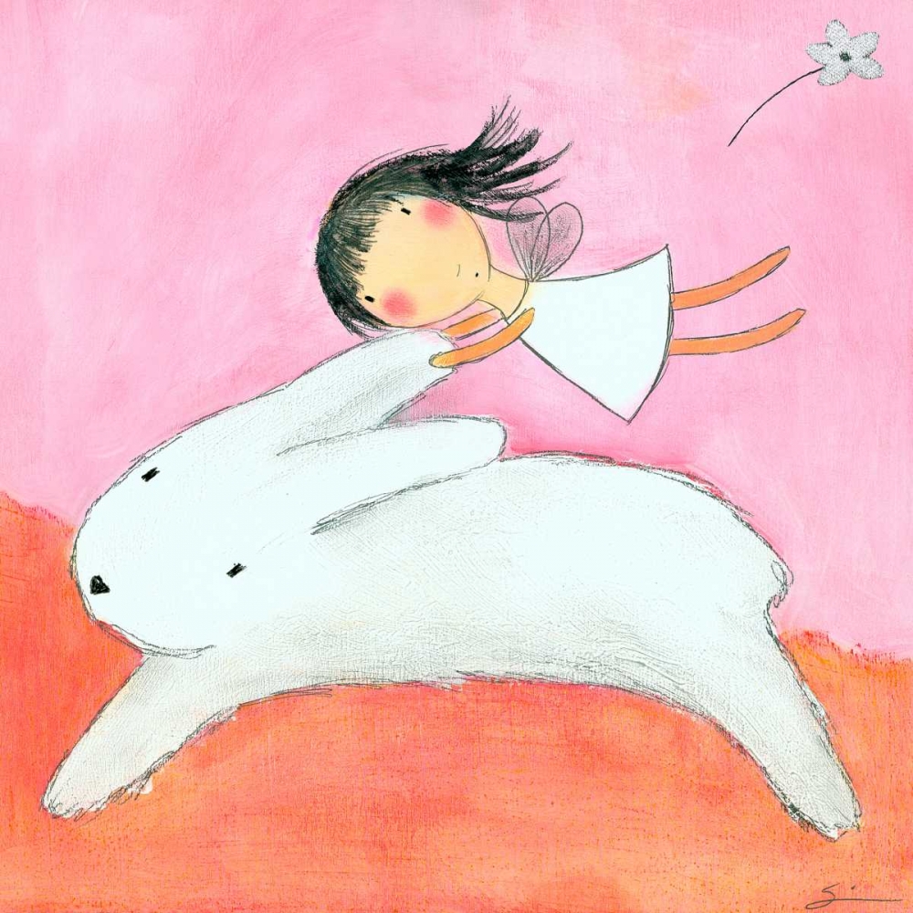 Wall Art Painting id:121676, Name: Fairy on Hare, Artist: Sonheim, Carla