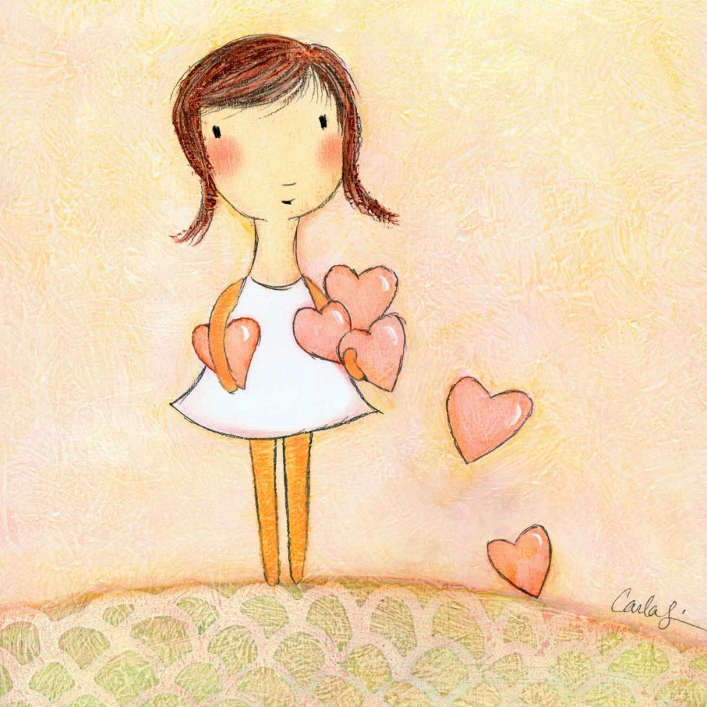 Wall Art Painting id:121683, Name: With All My Hearts, Artist: Sonheim, Carla