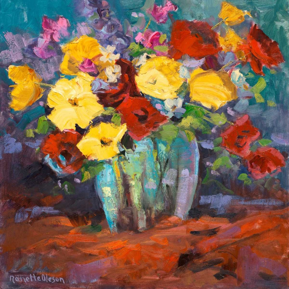 Wall Art Painting id:38253, Name: Floral Kaleidoscope I, Artist: Oleson, Nanette