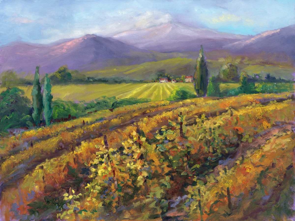 Wall Art Painting id:38256, Name: Vineyard Tapestry I, Artist: Oleson, Nanette