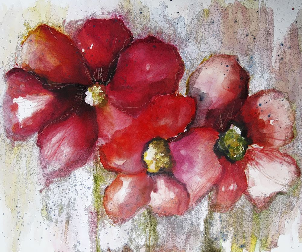 Art Print: Fuchsia Poppies II