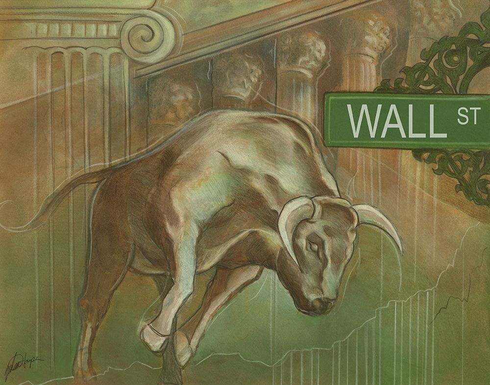 Wall Art Painting id:236292, Name: Bull Market, Artist: Harper, Ethan