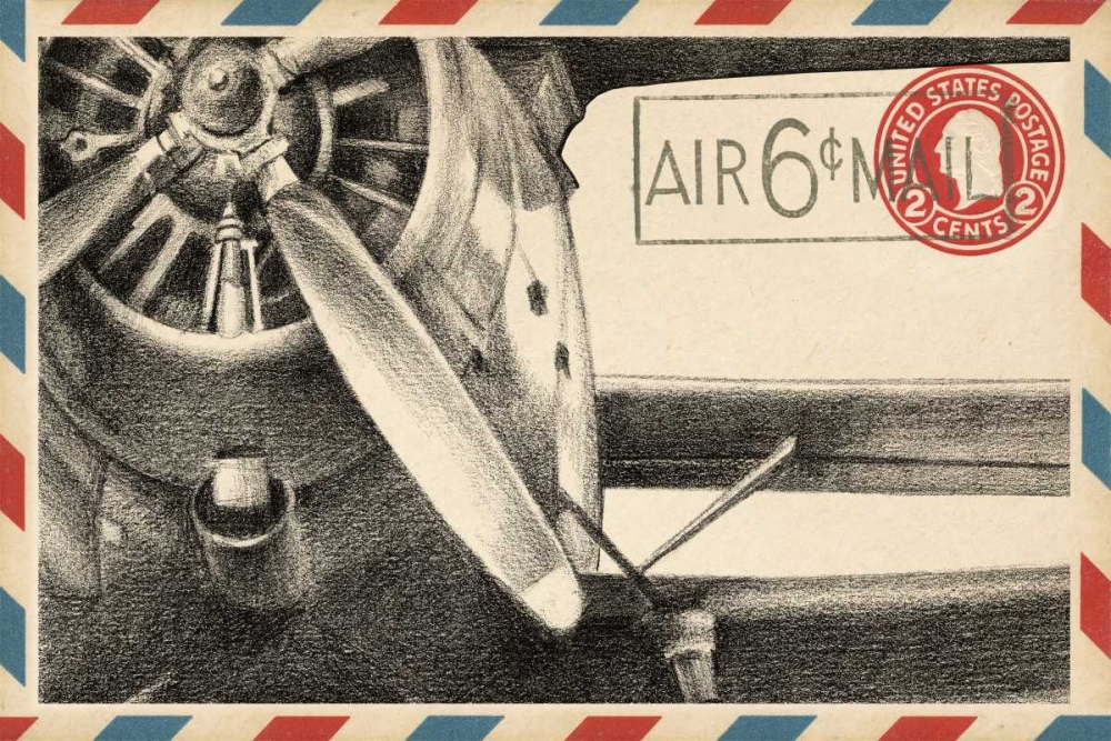 Wall art: Small Vintage Airmail II, by Harper, Ethan