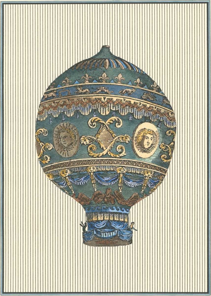 Wall Art Painting id:108024, Name: Vintage Ballooning I, Artist: Vision Studio