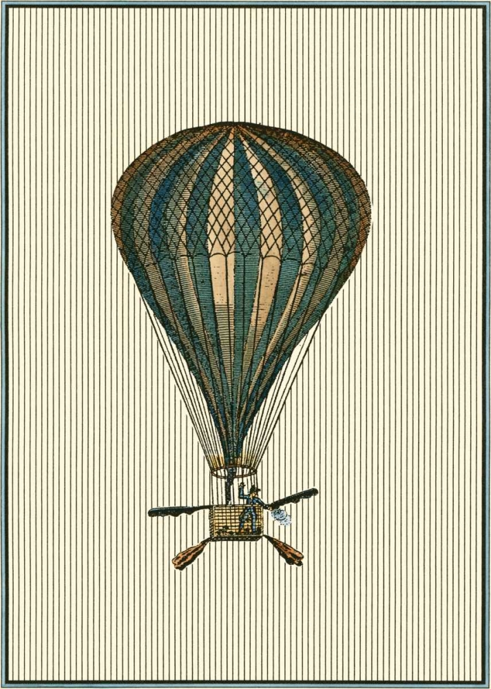 Wall Art Painting id:108025, Name: Vintage Ballooning II, Artist: Vision Studio