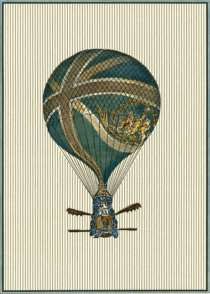 Wall Art Painting id:108027, Name: Vintage Ballooning IV, Artist: Vision Studio