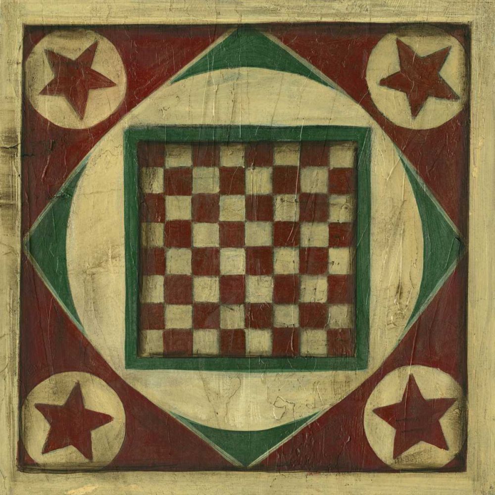 Wall Art Painting id:236697, Name: Antique Checkers, Artist: Harper, Ethan