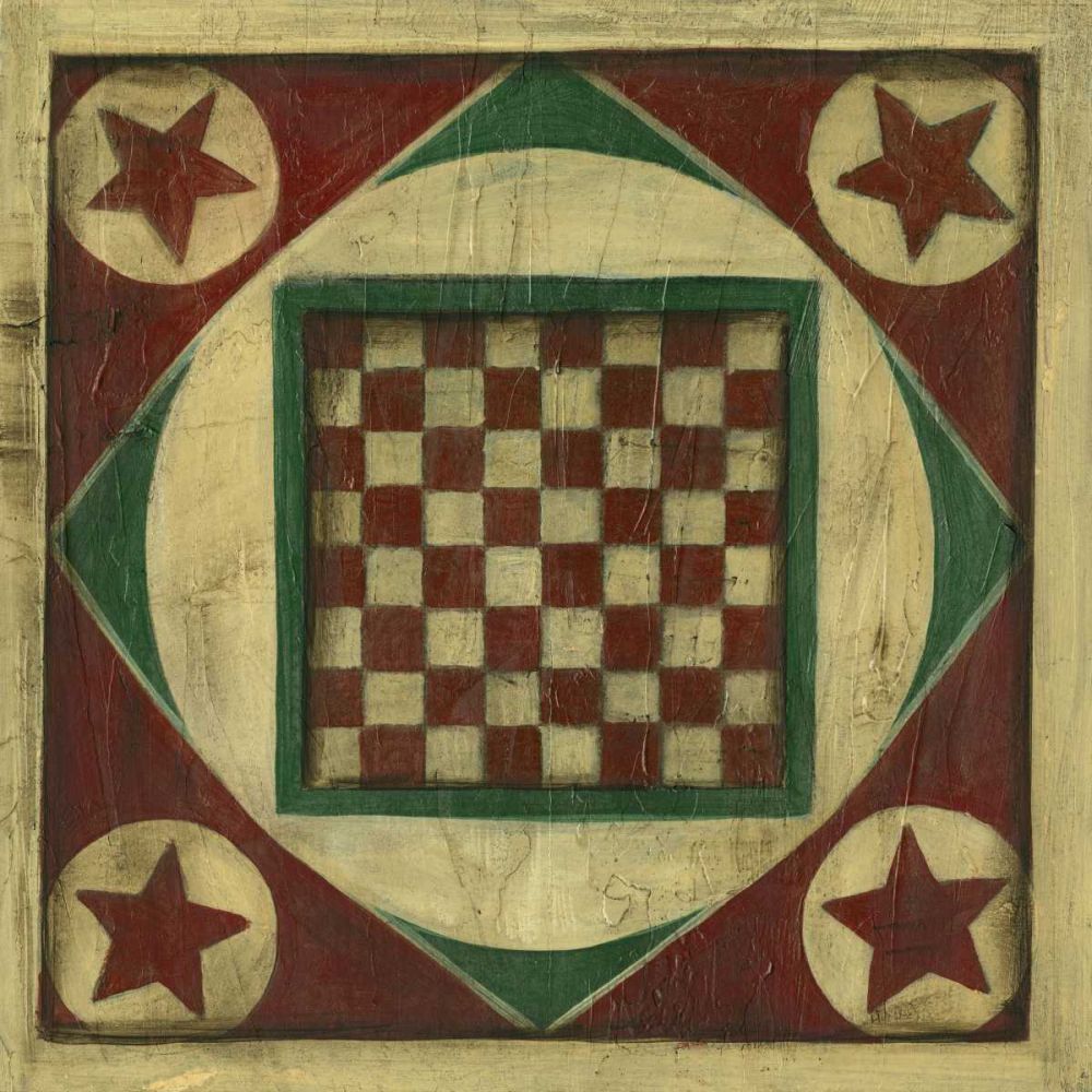 Art Print: Antique Checkers