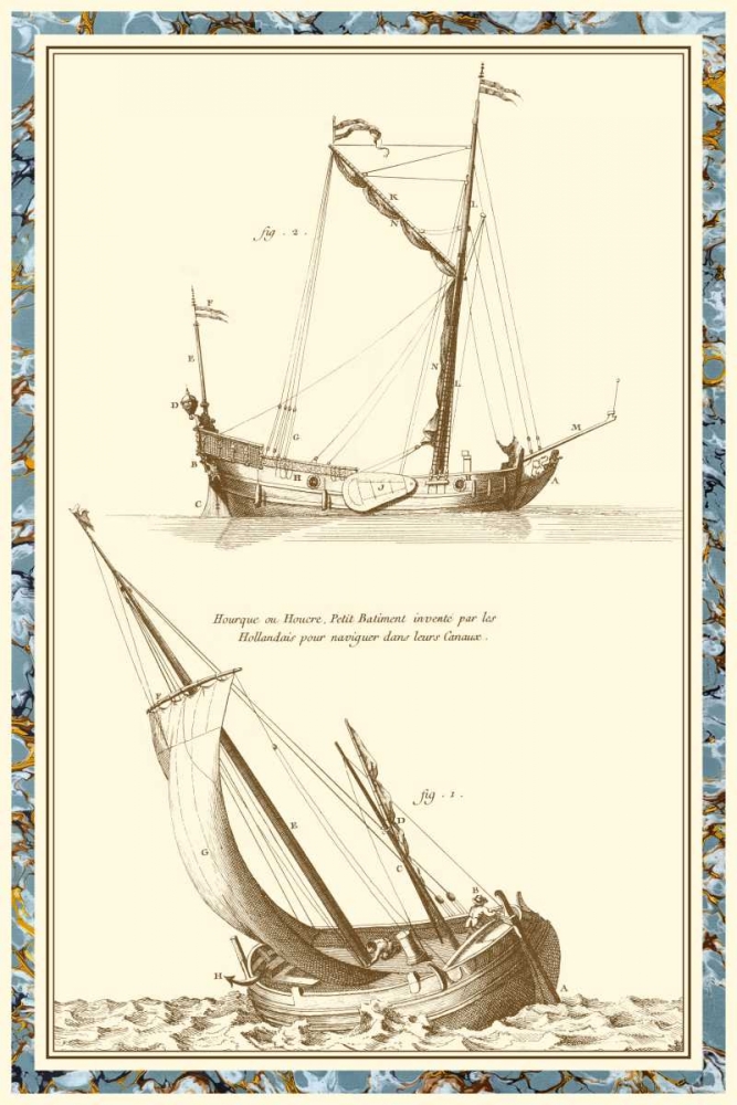 Wall Art Painting id:63315, Name: Ship Schematics II, Artist: Vision Studio
