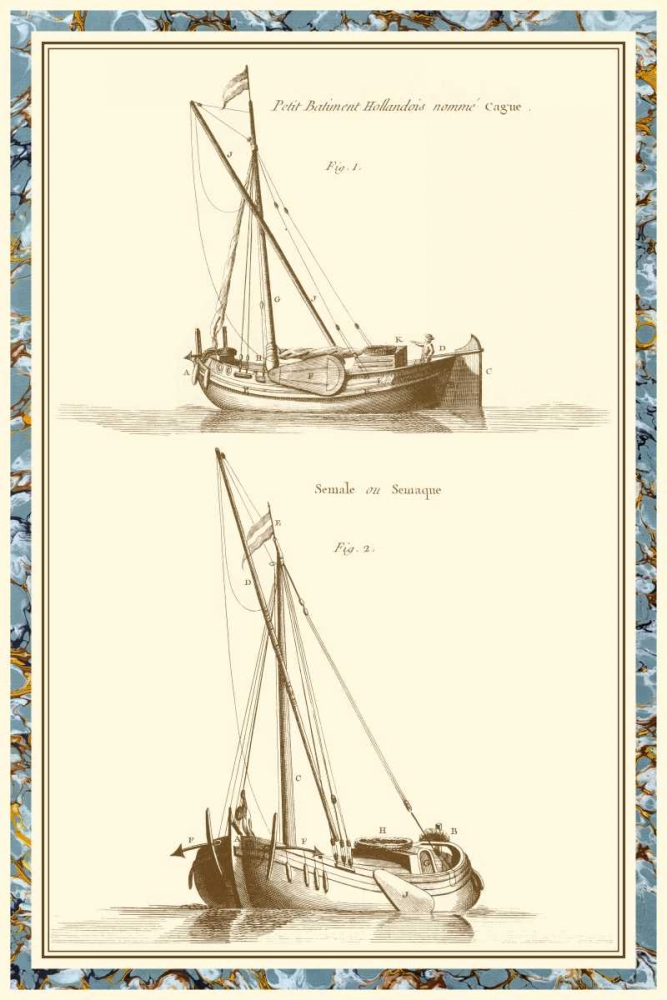 Wall Art Painting id:63316, Name: Ship Schematics III, Artist: Vision Studio
