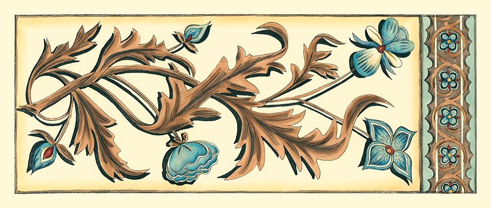 Art Print: Crackled Italianate Panel in Blue II