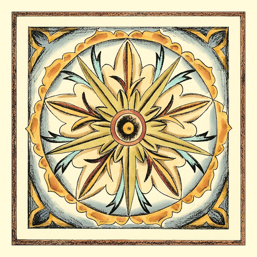 Wall Art Painting id:211826, Name: Crackled Cloisonne Tile I, Artist: Zarris, Chariklia