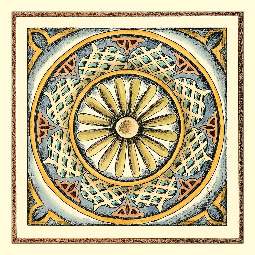Wall Art Painting id:211829, Name: Crackled Cloisonne Tile IV, Artist: Zarris, Chariklia