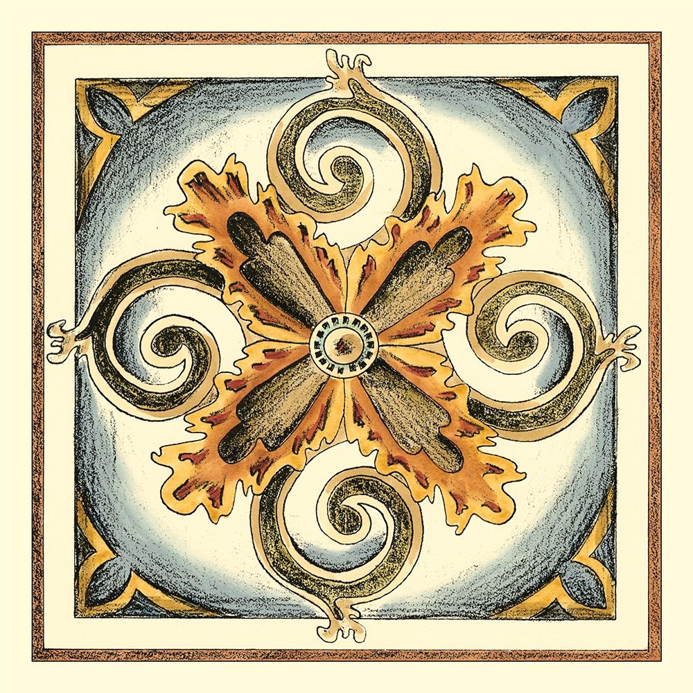 Wall art: Crackled Cloisonne Tile VI, by Zarris, Chariklia