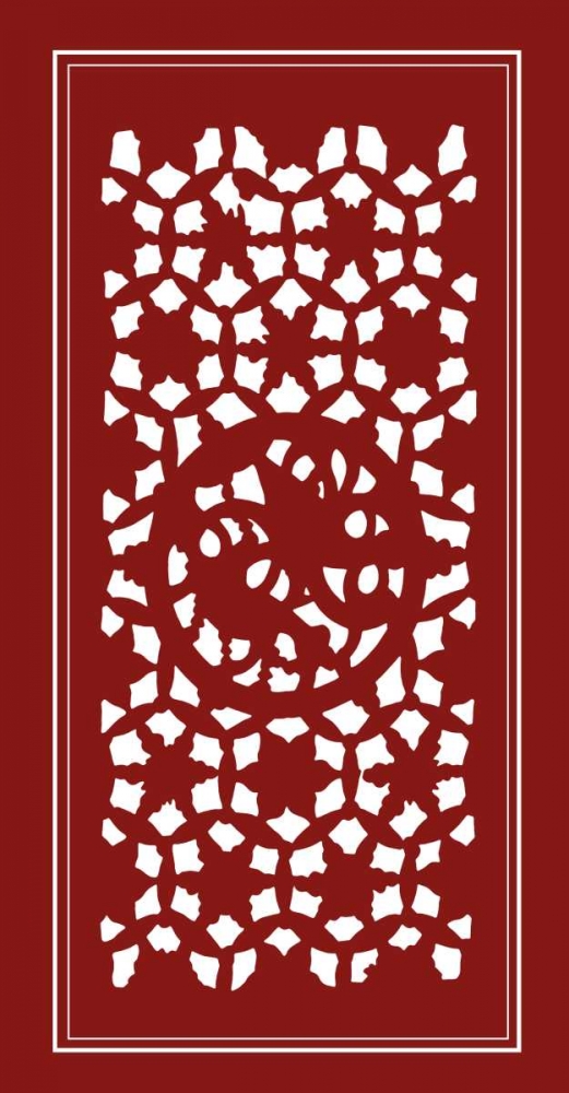 Wall art: Shoji Screen in Cinnabar II, by Vision Studio