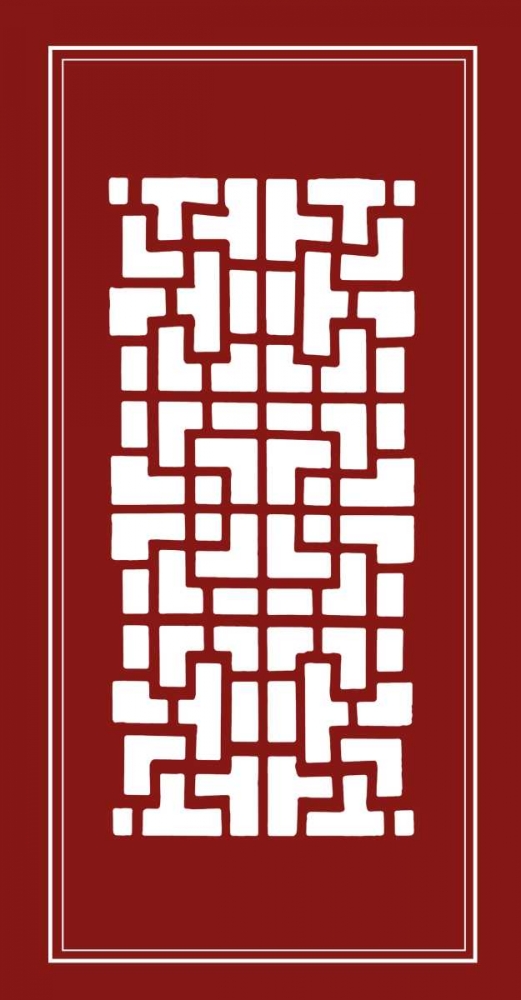 Wall art: Shoji Screen in Cinnabar III, by Vision Studio