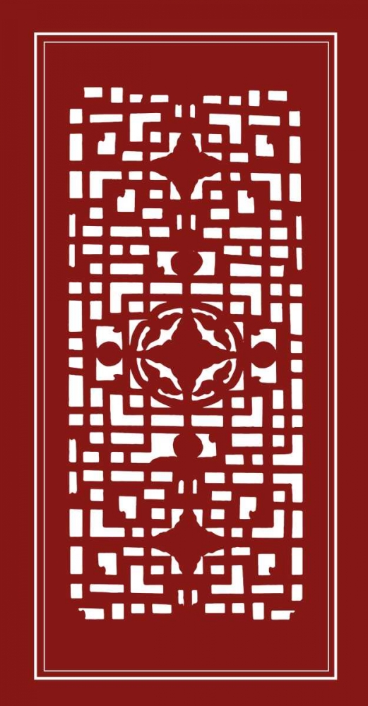 Wall art: Shoji Screen in Cinnabar IV, by Vision Studio