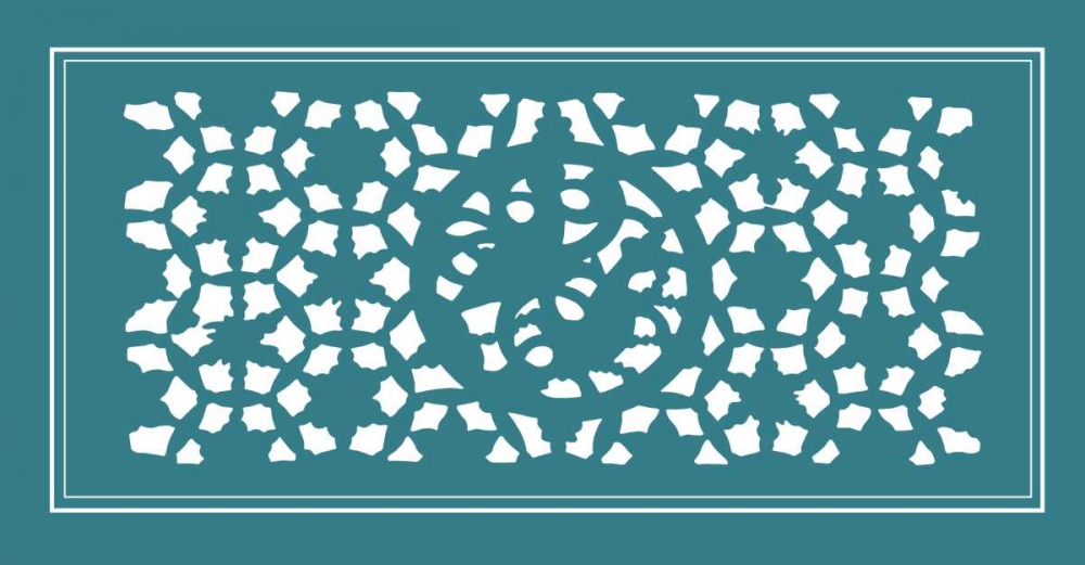Wall art: Shoji Screen in Teal II, by Vision Studio