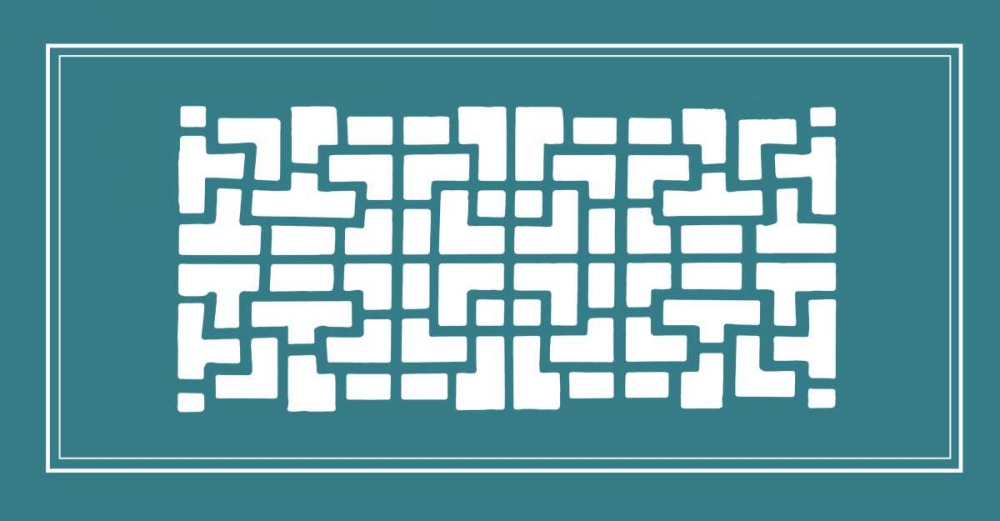 Wall art: Shoji Screen in Teal III, by Vision Studio