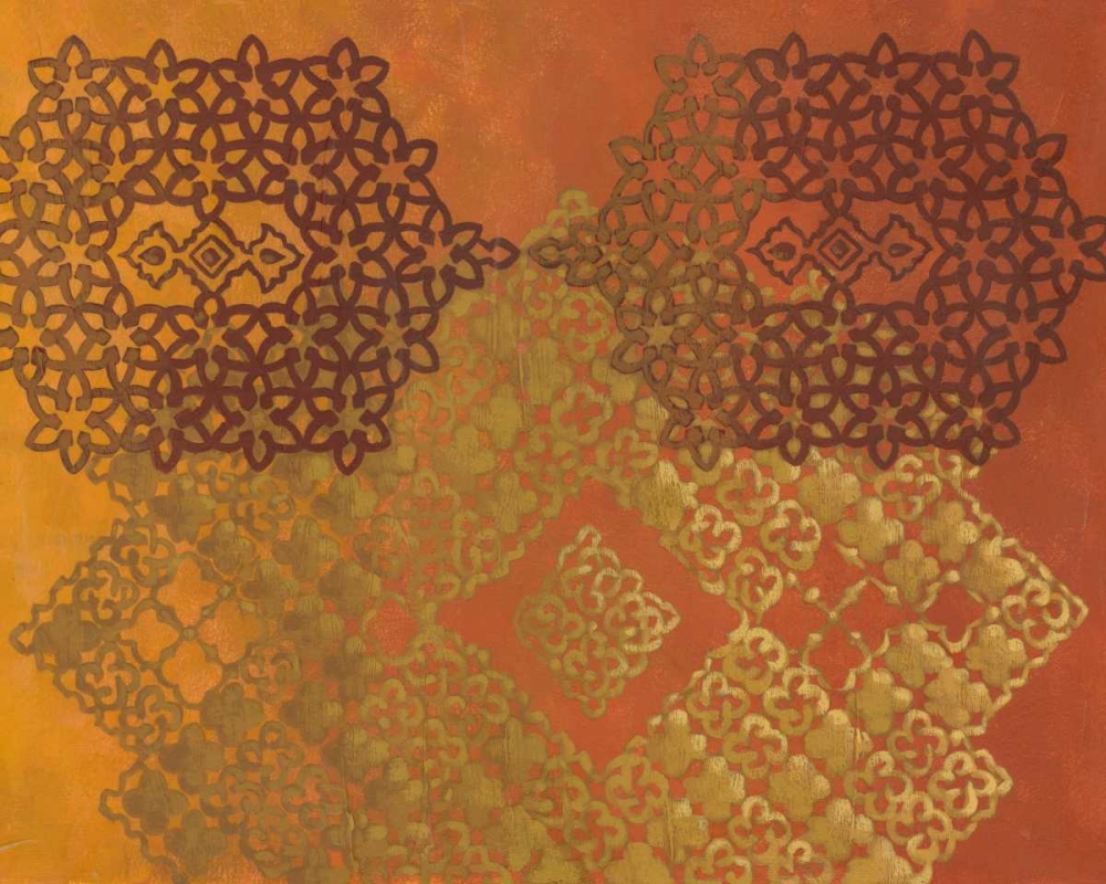Wall Art Painting id:34729, Name: Golden Henna II, Artist: Zarris, Chariklia