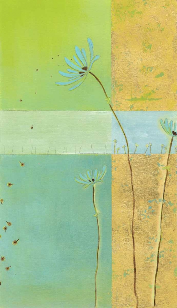 Wall Art Painting id:34749, Name: Blue Seedlings II, Artist: Vess, June Erica