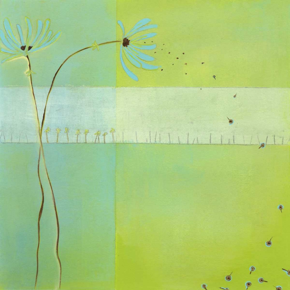 Wall Art Painting id:34750, Name: Blue Seedlings III, Artist: Vess, June Erica