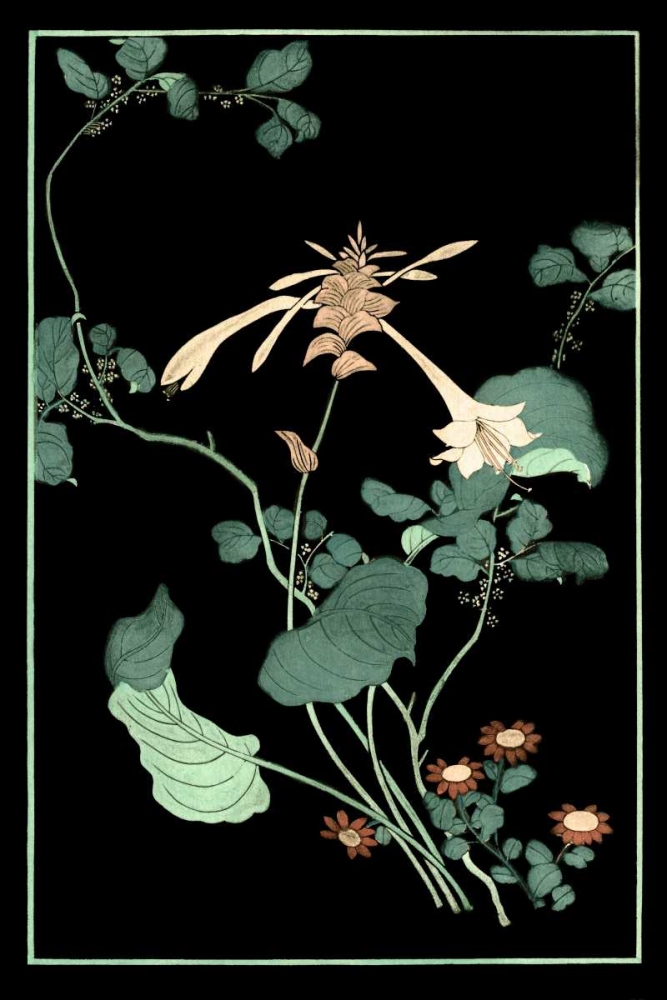 Wall Art Painting id:34787, Name: Midnight Floral I, Artist: Vision Studio