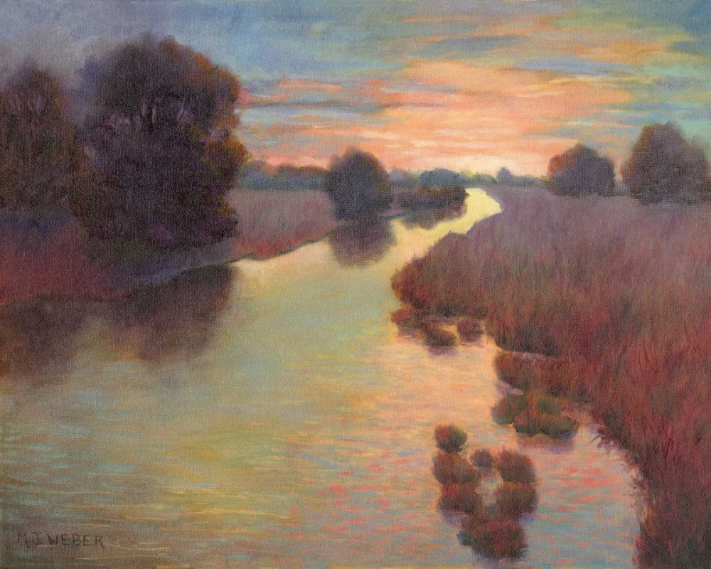 Wall Art Painting id:74789, Name: Evening Wetlands, Artist: Weber, Mary Jean