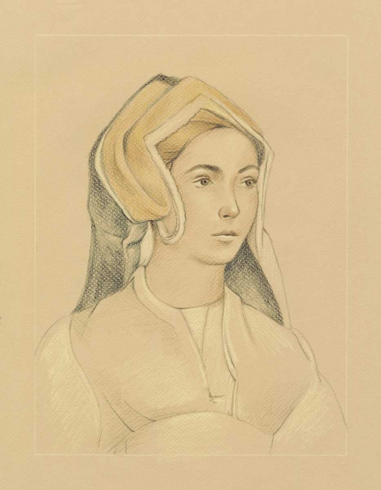 Wall Art Painting id:34972, Name: 16th Century Portrait I, Artist: Harper, Ethan