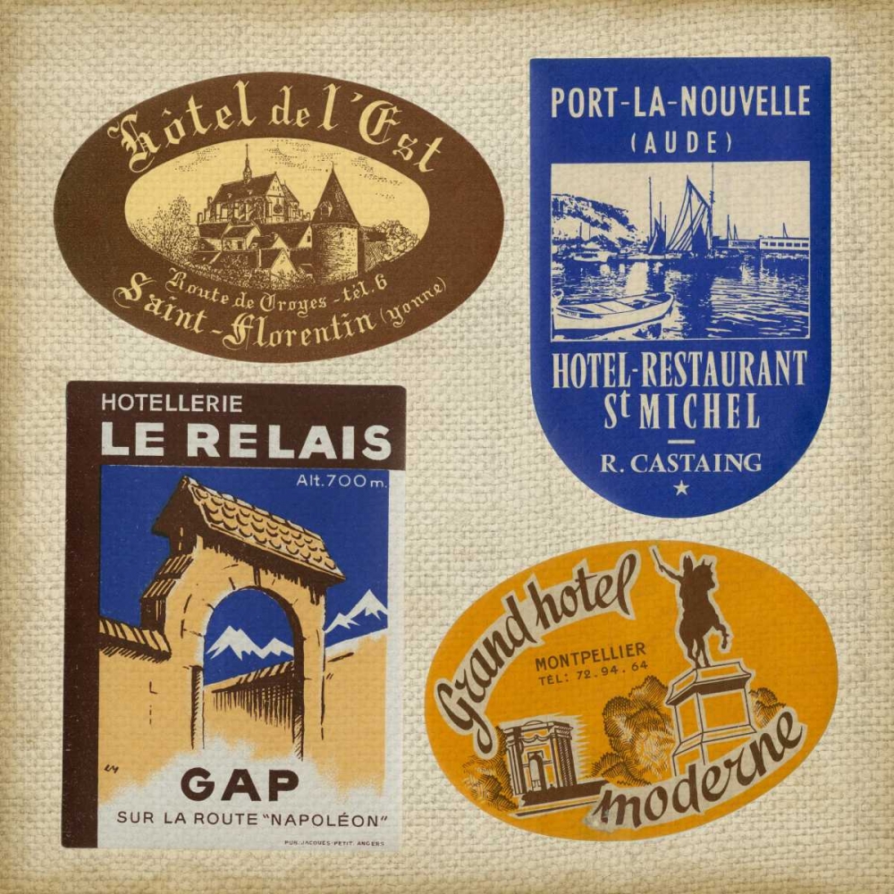 Wall Art Painting id:35016, Name: Vintage Travel Collage II, Artist: Vision Studio