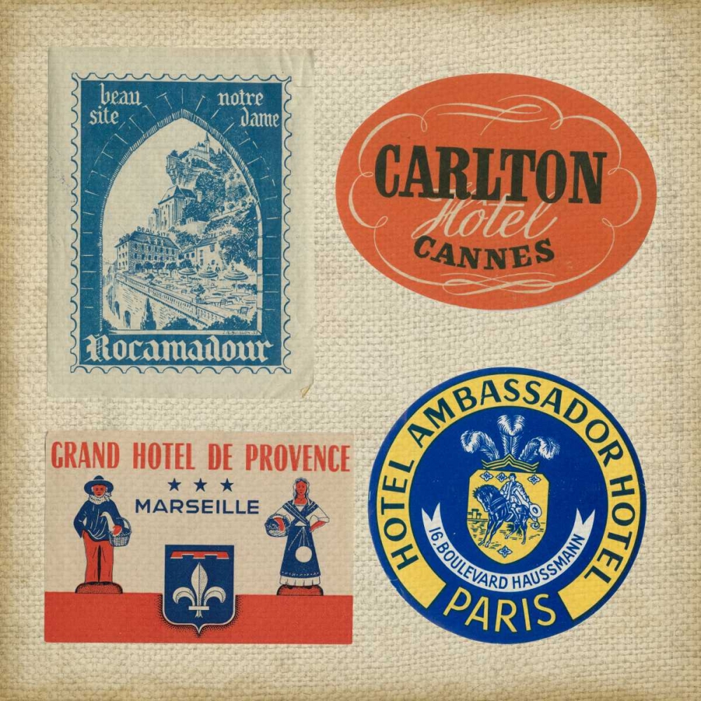 Wall Art Painting id:35018, Name: Vintage Travel Collage IV, Artist: Vision Studio