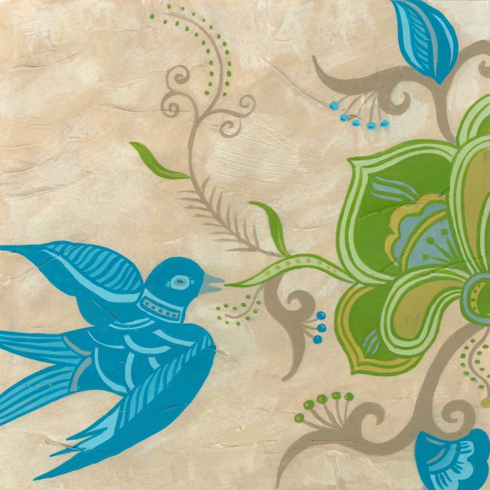 Art Print: Songbird Fresco I