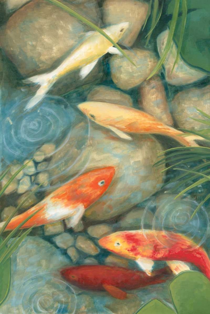 Wall Art Painting id:49957, Name: Reflecting Koi I, Artist: Meagher, Megan