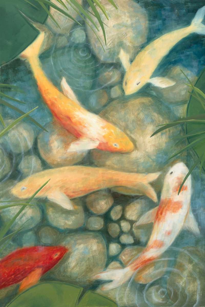 Wall art: Reflecting Koi II, by Meagher, Megan