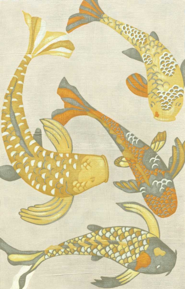 Wall art: Golden Koi I, by Zarris, Chariklia