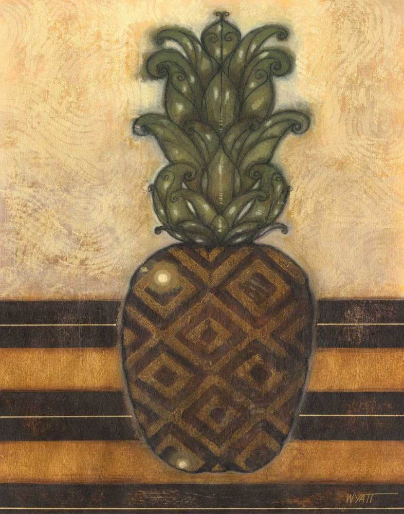 Wall Art Painting id:236862, Name: Regal Pineapple I, Artist: Wyatt Jr., Norman