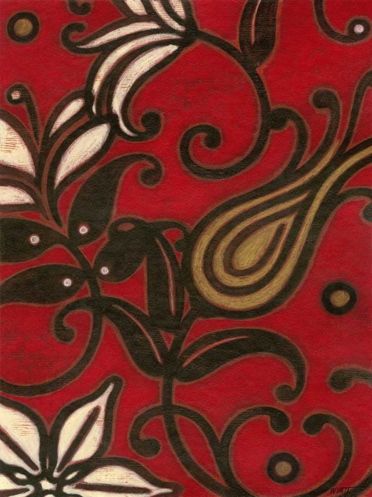 Wall Art Painting id:236886, Name: Scarlet Textile I, Artist: Wyatt Jr., Norman