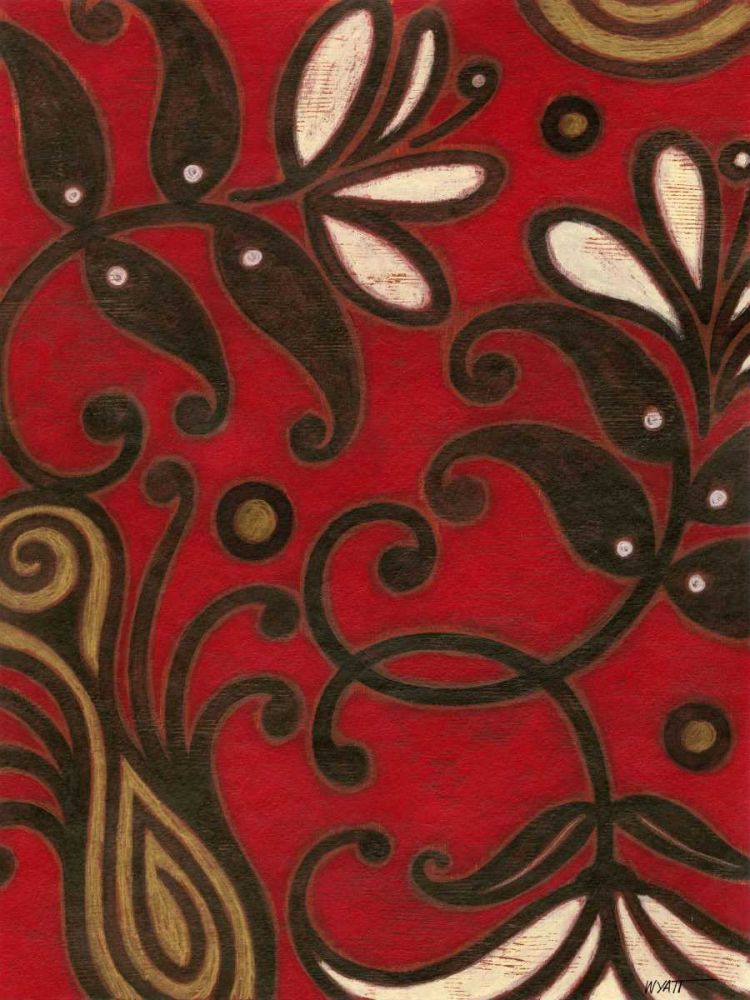 Wall Art Painting id:236887, Name: Scarlet Textile II, Artist: Wyatt Jr., Norman