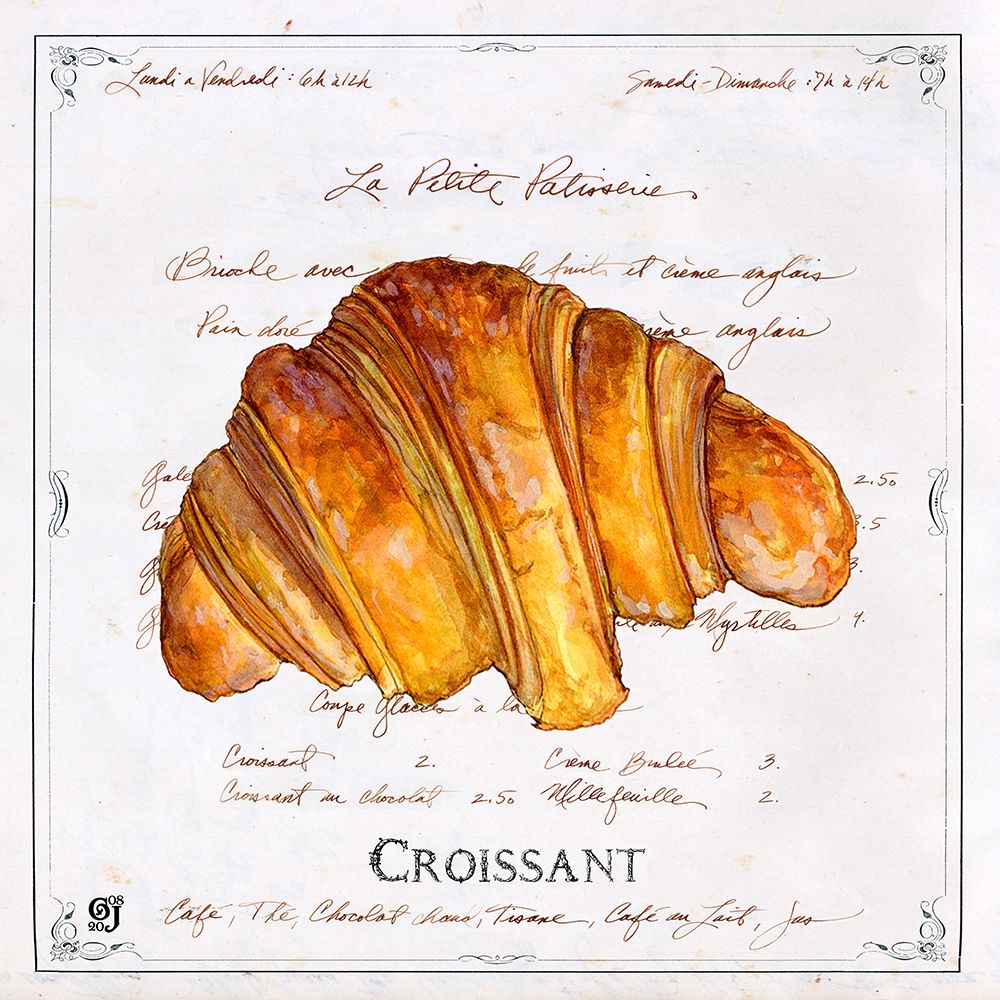 Wall Art Painting id:190517, Name: Croissant, Artist: Joyner, Ginny