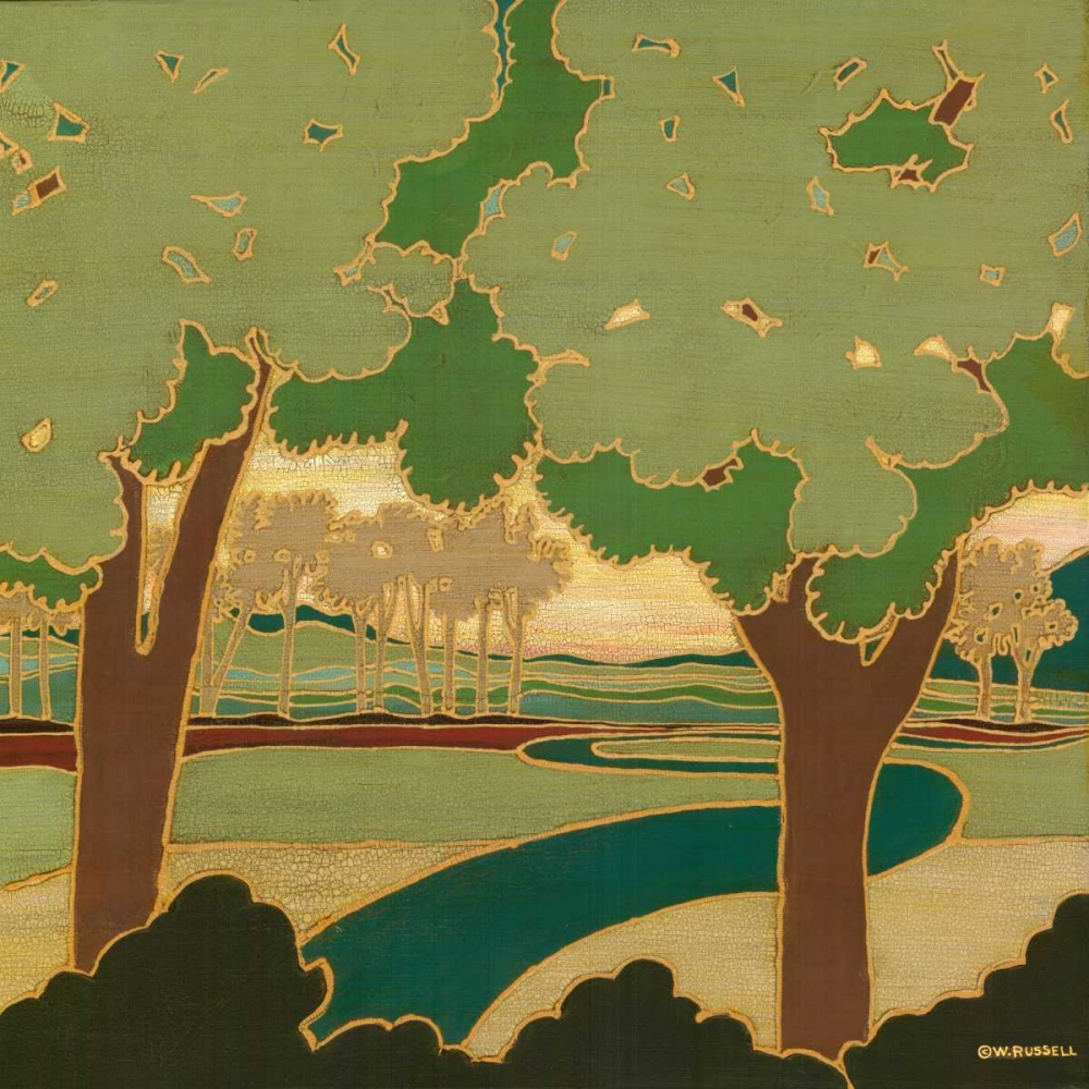 Wall Art Painting id:35040, Name: Arts and Crafts Landscape I, Artist: Russell, Wendy