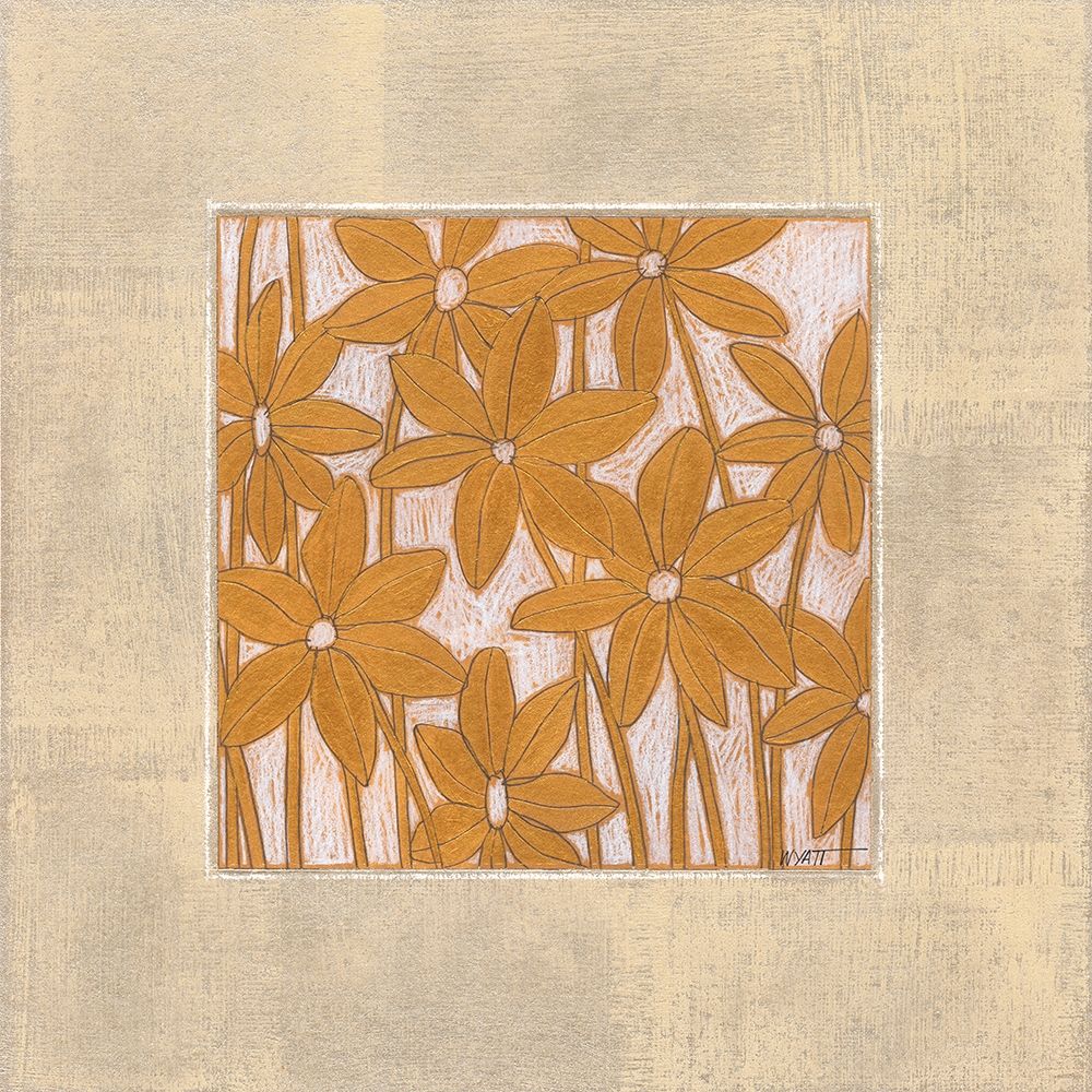 Wall Art Painting id:193792, Name: Metallic Petals I, Artist: Wyatt Jr., Norman