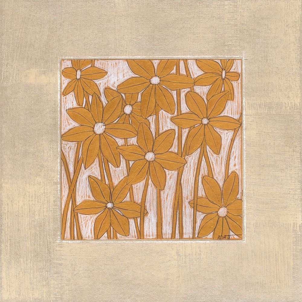 Wall Art Painting id:193793, Name: Metallic Petals II, Artist: Wyatt Jr., Norman