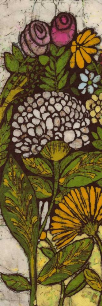 Art Print: Batik Flower Panel I