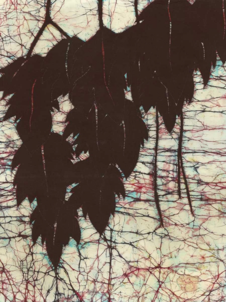 Art Print: Batik Hanging Leaves I