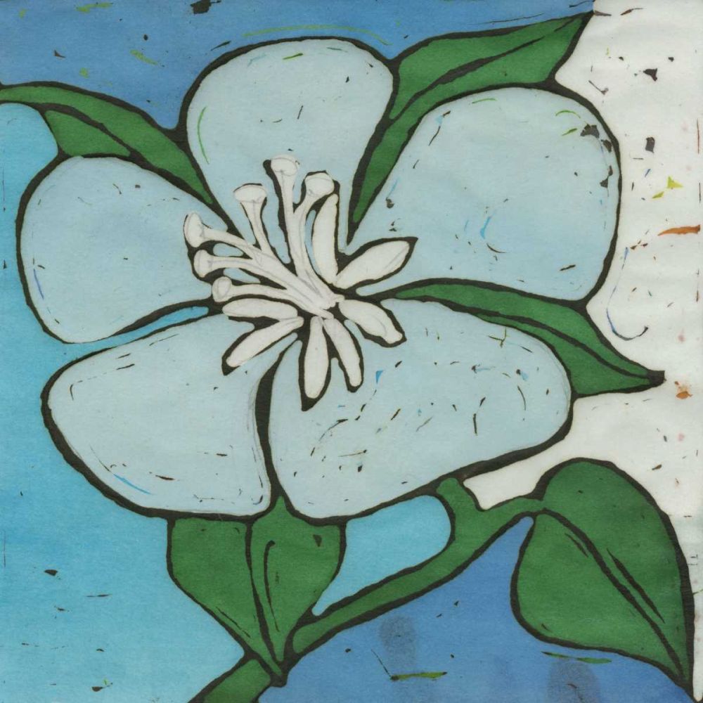 Wall Art Painting id:237081, Name: Turquoise Batik Botanical VI, Artist: Davis, Andrea