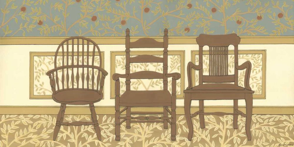Art Print: Arts and Crafts Chairs I