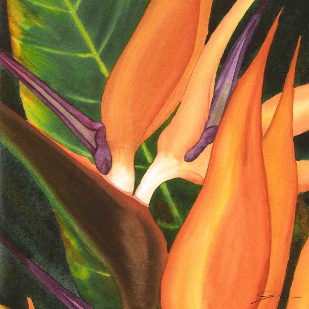 Wall Art Painting id:49782, Name: Bird of Paradise Tile I, Artist: Higby, Jason